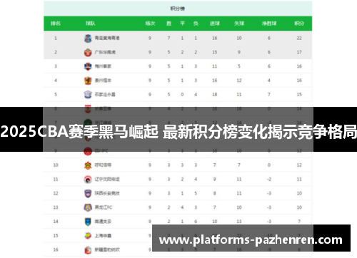 2025CBA赛季黑马崛起 最新积分榜变化揭示竞争格局
