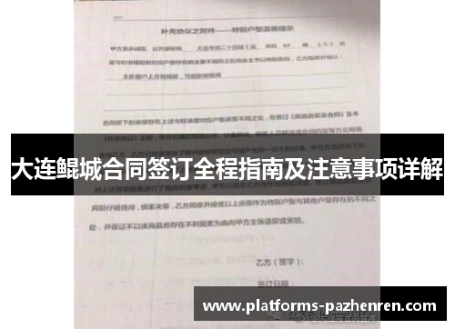 大连鲲城合同签订全程指南及注意事项详解