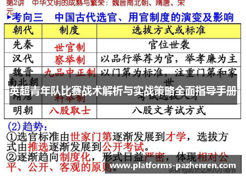英超青年队比赛战术解析与实战策略全面指导手册 英超青年队比赛战术解析与实战策略全面指导手册